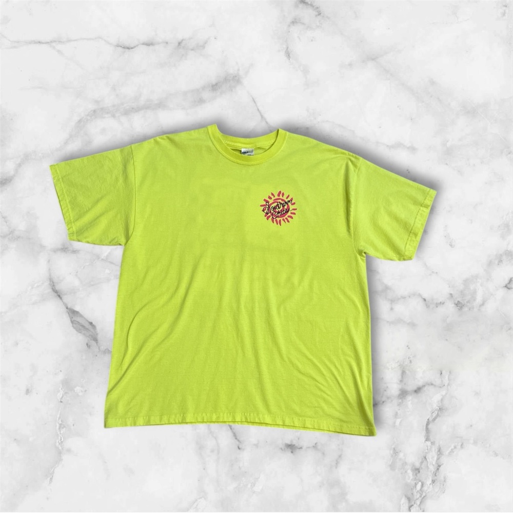 Women’s Southern Chics Bright Lime Green T-Shirt with Graphics on the back
